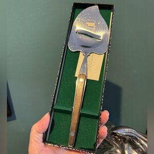 Vintage BARLOW CHEESE Server SLICER - Stainless, JAPAN - American Express Logo